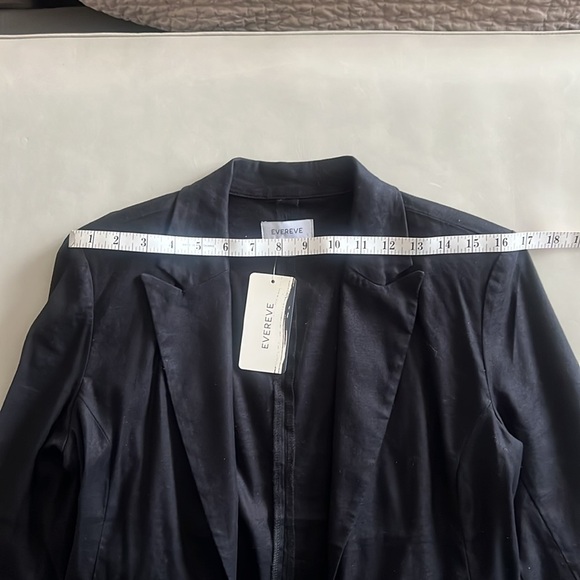 NWT Evereve Brandi Blazer Jacket. Black linen blend. Womens XS. - Picture 14 of 14